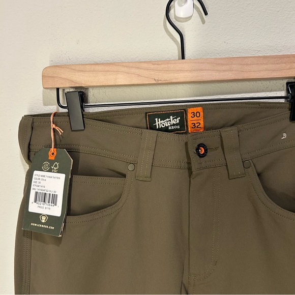 Howler Brothers Frontside Tech Pants 30x32 – Olive – NWT - Picture 2 of 5